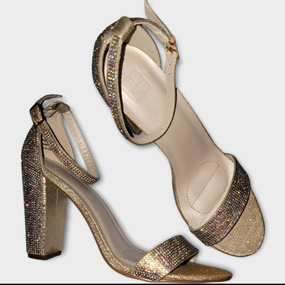 EUC DB Studio Rhinestone Heels Size 7 ½
